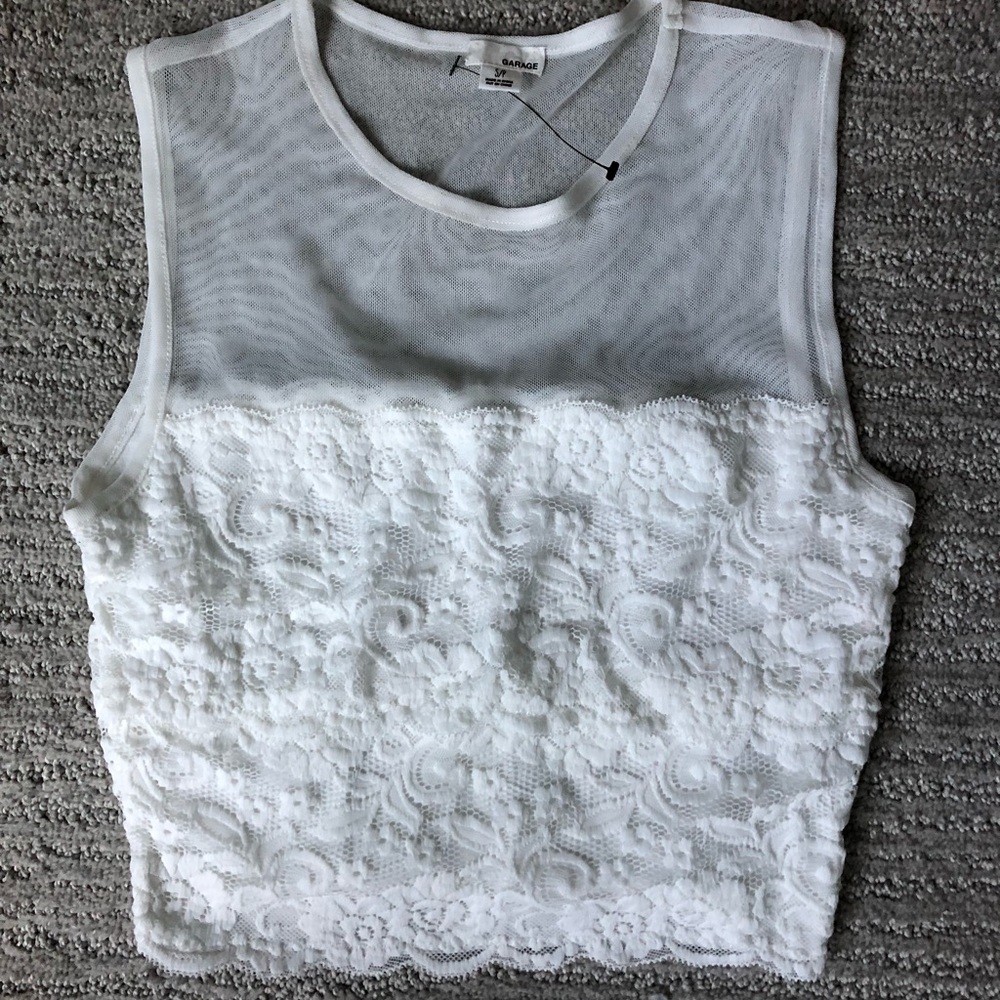 White crop top from Garage